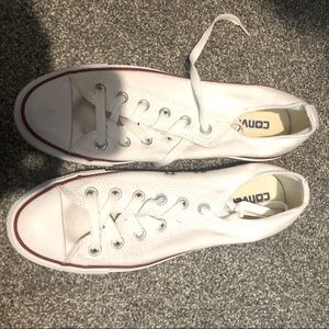 White Converse- 8.5